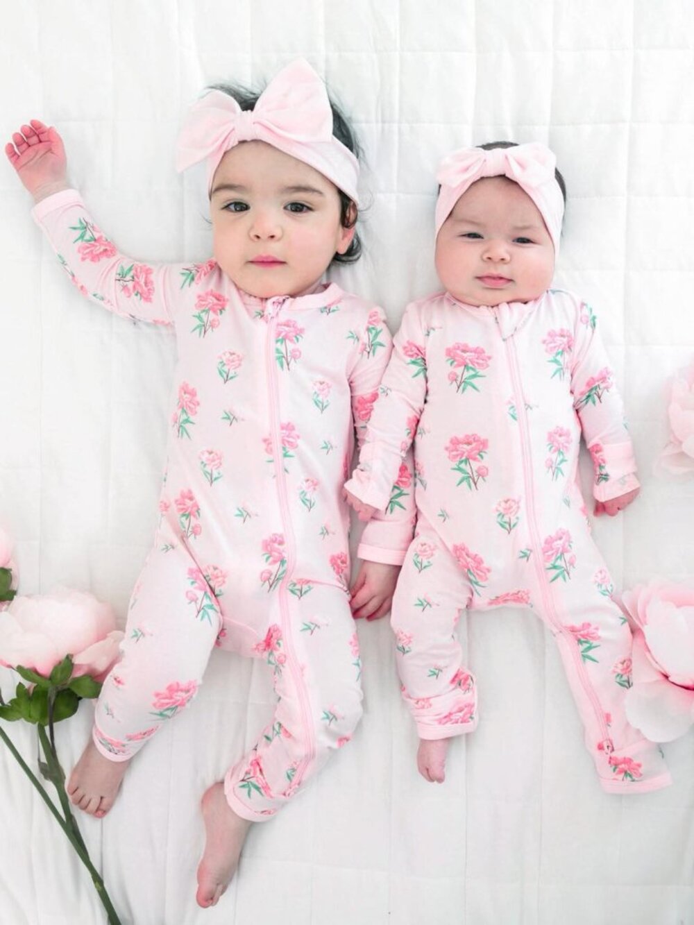 NWT Kyte Baby Zippered Romper in Sakura Peony Long Sleeve Size  2T